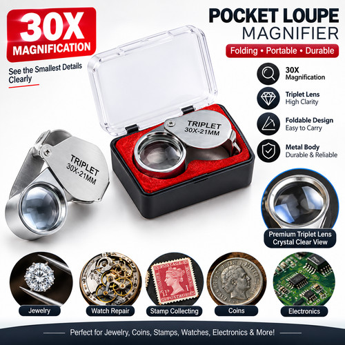 30x jewelers loupe magnifier - 30x,