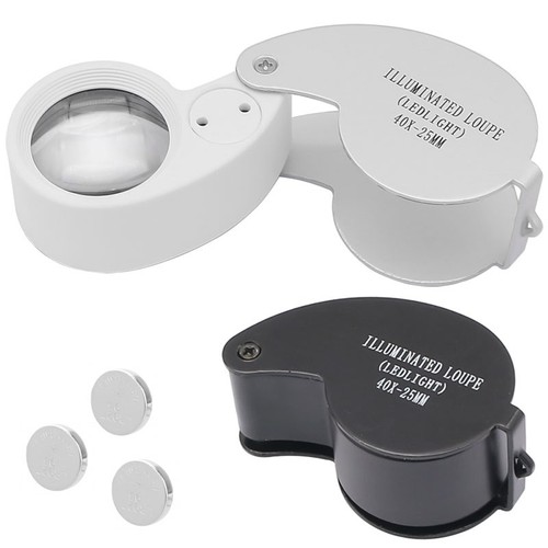 40x led jewellers loupe pocket - led,